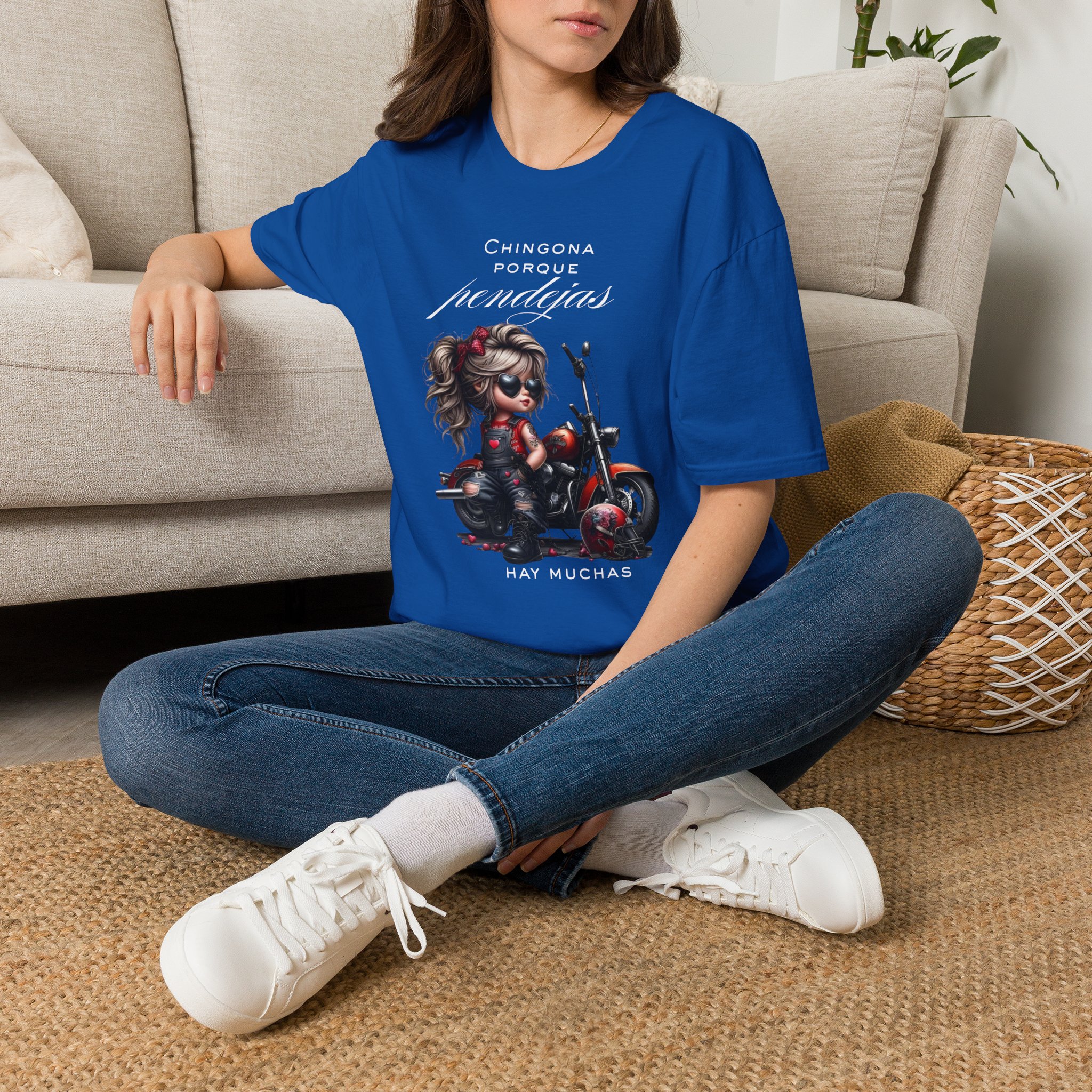 Retro Girl on Scooter T-Shirt — Cute Biker Cartoon Tee - Image 6