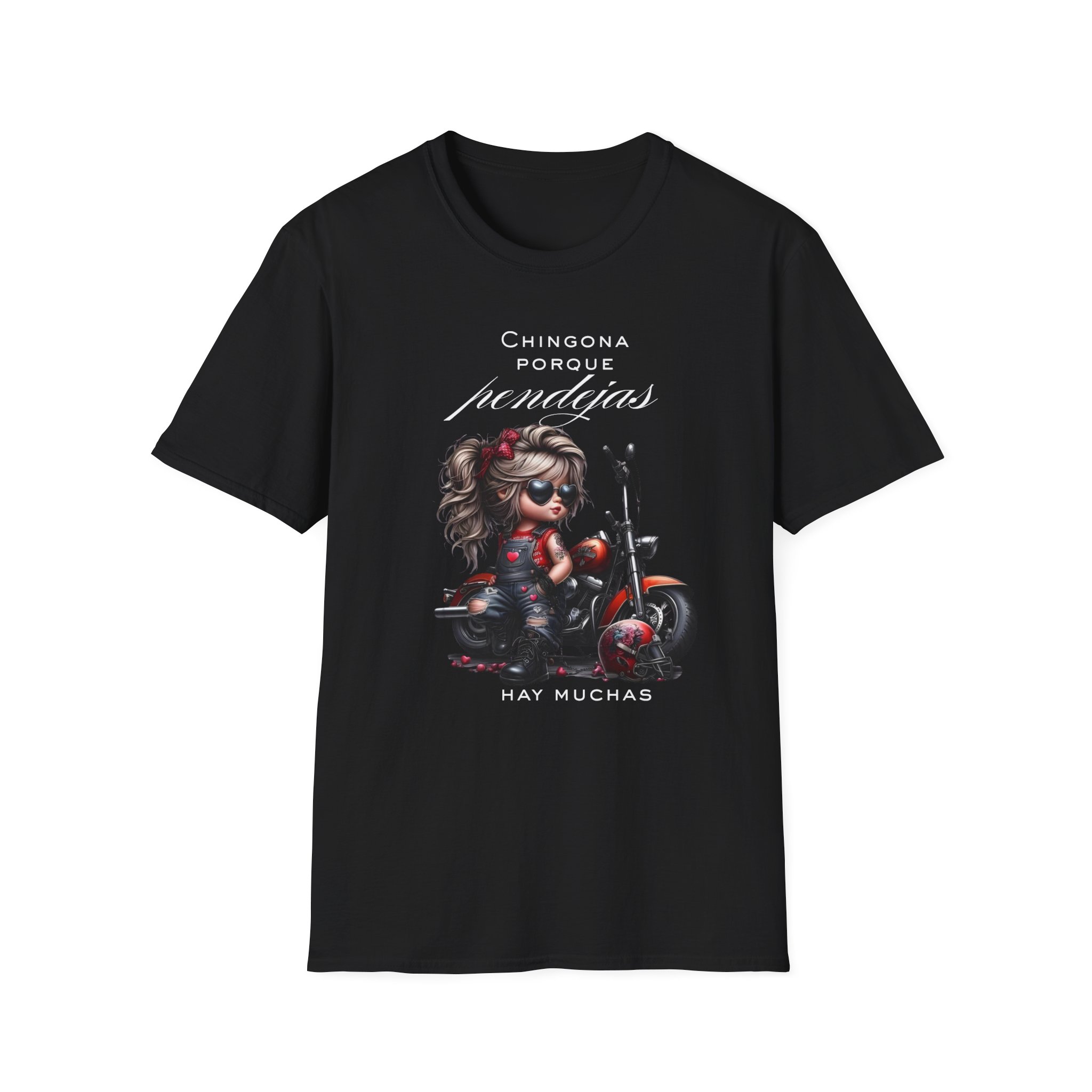 Retro Girl on Scooter T-Shirt — Cute Biker Cartoon Tee - Image 3