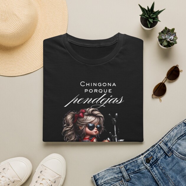 Retro Girl on Scooter T-Shirt — Cute Biker Cartoon Tee